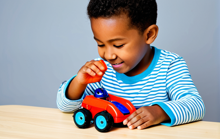 A happy young child, fully clothed in appropriate, comfortable attire, focused on transforming a brightly colored, robust 'Hello Carbot' robot toy from vehicle to robot mode. The child's hands are carefully manipulating the toy. The setting is a clean, well-lit play area, surrounded by other age-appropriate, family-friendly toys. The image showcases the toy's high-quality design and functionality. safe for work, appropriate content, fully clothed, modest clothing, family-friendly, perfect anatomy, correct proportions, natural pose, well-formed hands, proper finger count, natural body proportions, professional photography, high quality, sharp focus.