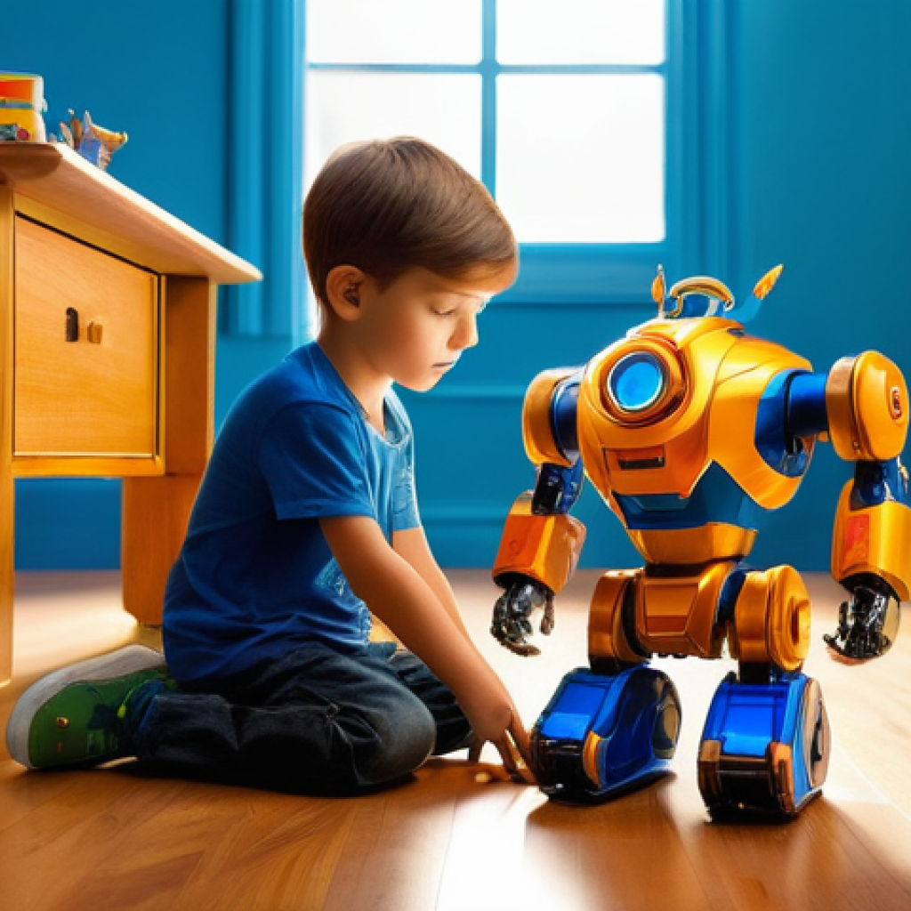 헬로카봇 캐릭터별 상징물 - **Prompt 1: The Young Explorer and the Emblem of Power**
A vibrant, high-definition image of a c...