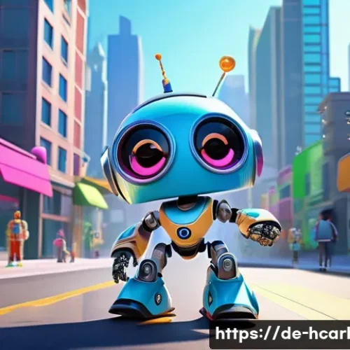 헬로카봇 제작사 초이락 콘텐츠 팩토리 - A vibrant 2D and 3D animated children&rsquo;s TV show scene featuring colorful, friendly robot characters ...